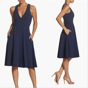 NWT Dress the Population Catalina Dress in Blue